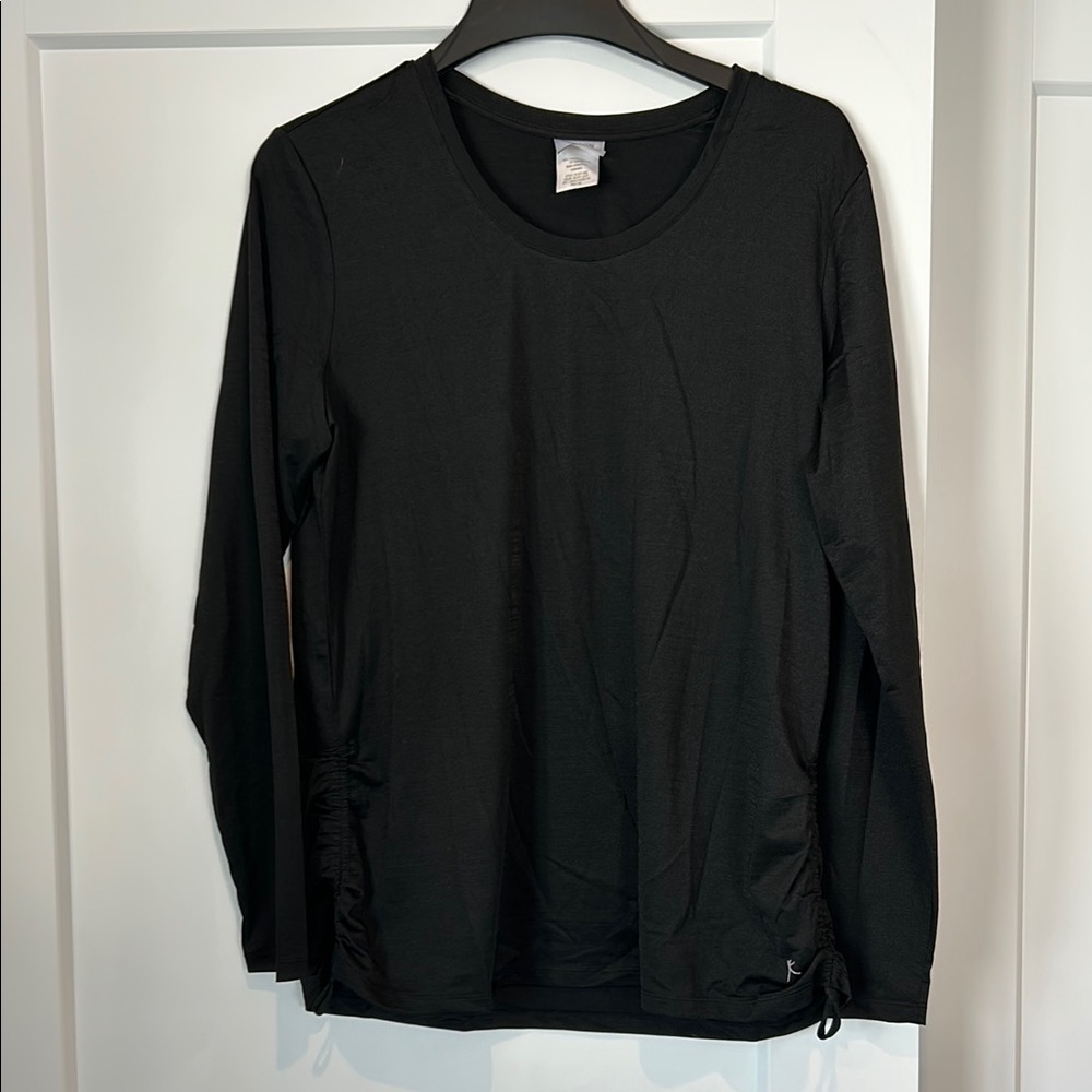 Danskin Now Black Long Sleeve T-Shirt XXL